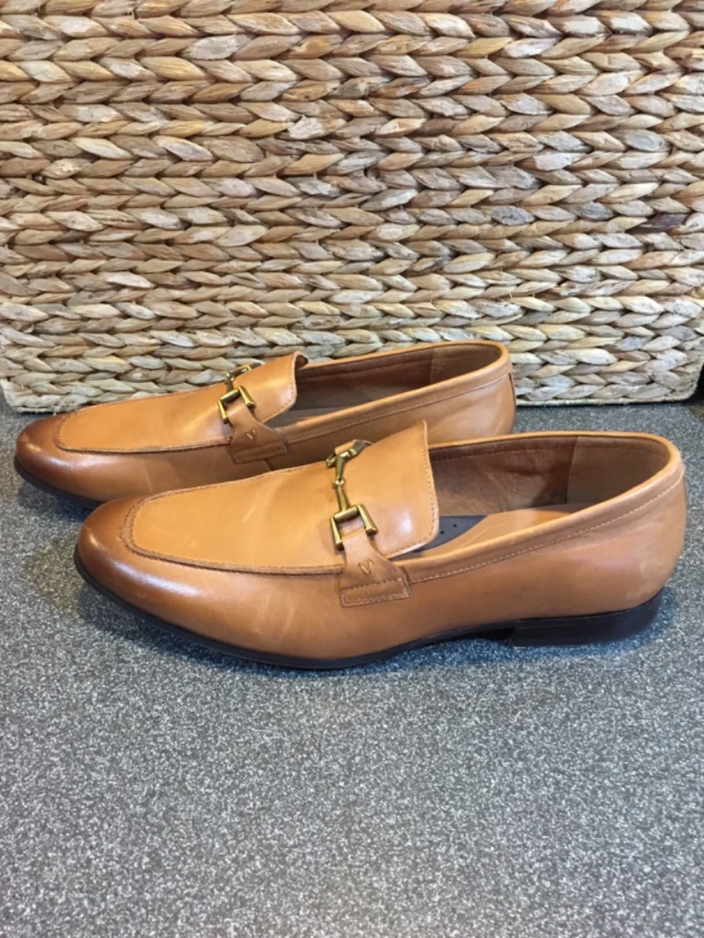 Vince Camuto Men's Tan Leather Bit Loafers